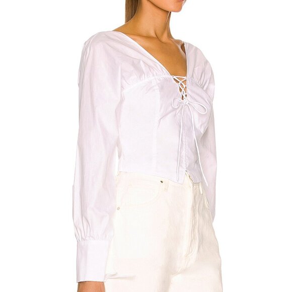 NWT NICHOLAS Tatum Long Sleeve Corset Top SZ 8 - Picture 3 of 13